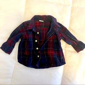 Gap flannel shirt 3-6 months